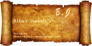 Bibel Január névjegykártya